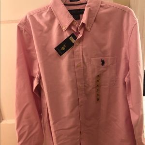 Pink Polo button up. Size Medium